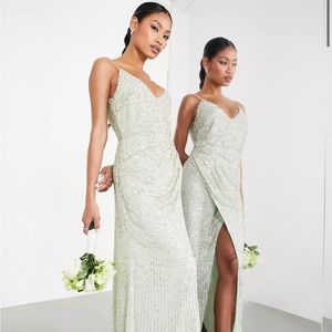 Brand new with tags ASOS sequin Sage dress